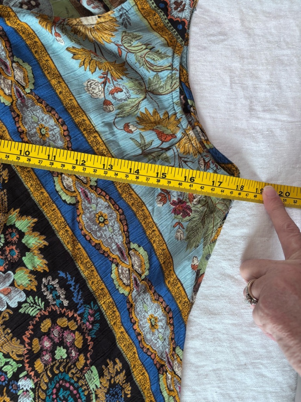 Women’s Vintage Carole Little Floral Pattern Boho Sleeveless Maxi  Size 10P - Picture 8 of 10